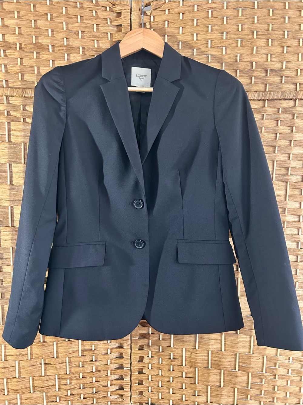 J.Crew 100% Wool Navy Two Button Tailored Blazer Size 4